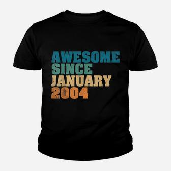 Awesome Since January 2004 16Th Birthday Gift 16 Year Old Youth T-shirt | Crazezy