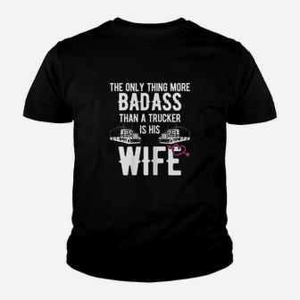Ba Dass Trucker Wife Design Gift For Truck Driver Youth T-shirt | Crazezy