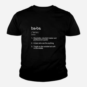 Baba Definition Fathers Day Present Gift Youth T-shirt | Crazezy CA