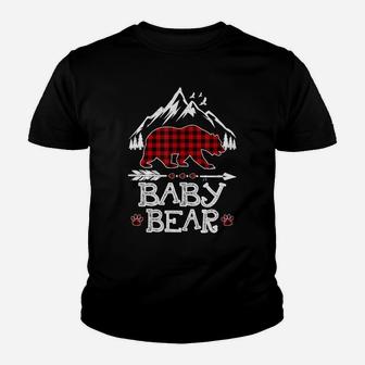 Baby Bear Christmas Pajama Red Plaid Buffalo Youth T-shirt | Crazezy AU