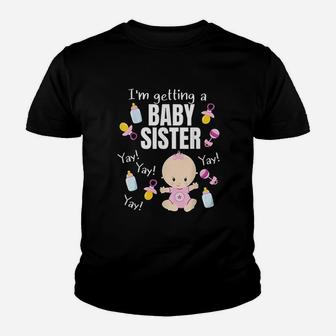 Baby Sister Reveal Im Getting A Baby Sister Cute Baby Youth T-shirt | Crazezy