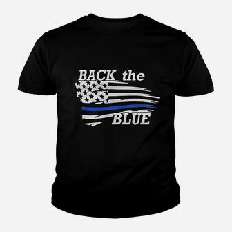 Back The Blue Police Officer Baby Youth T-shirt | Crazezy CA