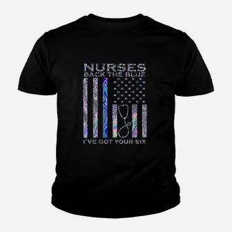 Back The Blues I Got Your Six Nurse Youth T-shirt | Crazezy AU