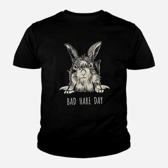 Bad Hare Day Easter Bunny Youth T-shirt | Crazezy DE