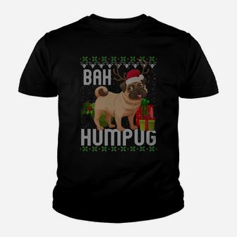 Bah Humpug Puggle Ugly Xmas Hum Pug Baby Gifts Pet Dogs Youth T-shirt | Crazezy