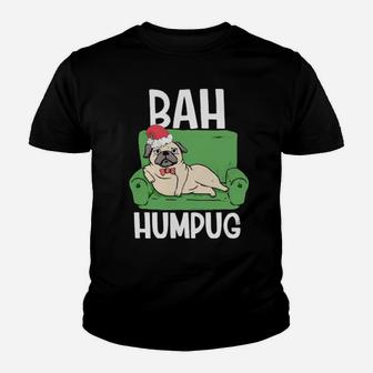 Bah Pumbug Funny Santa Cute Pug Gift Youth T-shirt - Monsterry