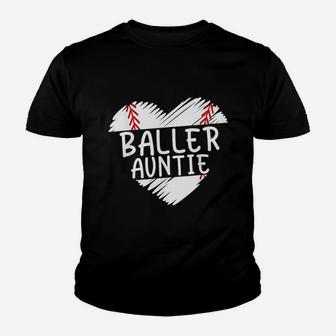 Baller Auntie Mothers Day Youth T-shirt | Crazezy UK