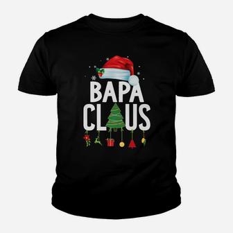 Bapa Claus Christmas Matching Family Pajama Funny Xmas Gift Youth T-shirt | Crazezy CA