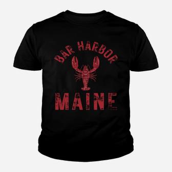 Bar Harbor Maine Lobster Travel Acadia Vintage Youth T-shirt | Crazezy