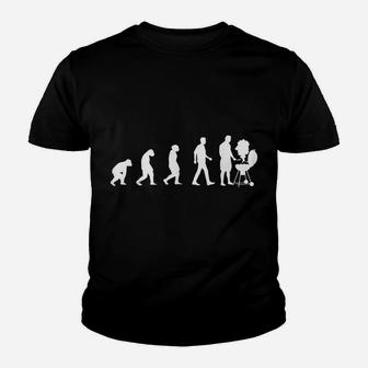 Barbeque Master Evolution Funny Bbq Grilling Evolution Grill Youth T-shirt | Crazezy