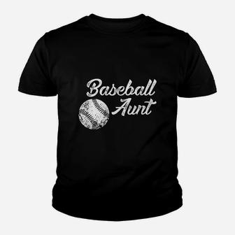 Baseball Aunt Youth T-shirt | Crazezy