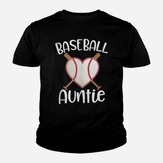 Baseball Auntie Womens Nephews Baseball Game Day Gift Youth T-shirt | Crazezy DE