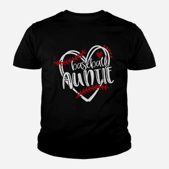 Baseball Auntie Youth T-shirt | Crazezy UK