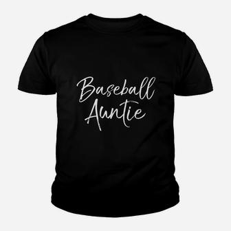 Baseball Auntie Youth T-shirt | Crazezy UK