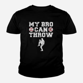 Baseball Brother Sister Funny Pitcher Youth T-shirt | Crazezy