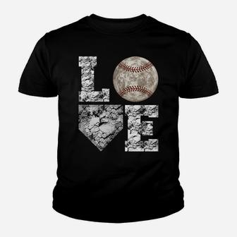 Baseball Distressed Ball Cute Mom Love Youth T-shirt | Crazezy AU