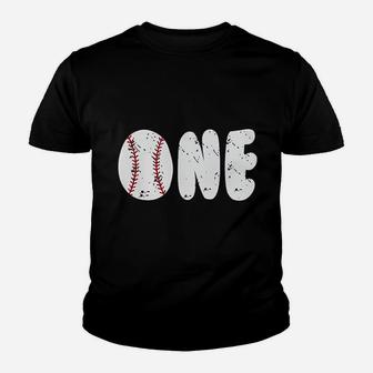 Baseball First Birthday Party Youth T-shirt | Crazezy