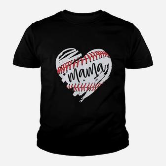 Baseball Mom Mama Youth T-shirt | Crazezy CA