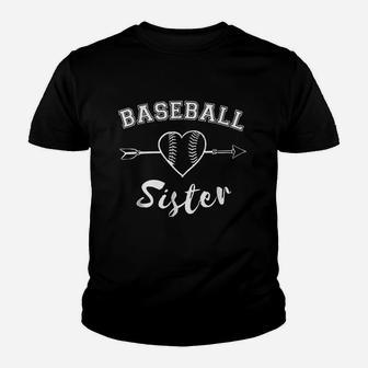 Baseball Sister Family Youth T-shirt | Crazezy