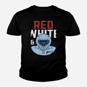 Baseball Umpire Red White Blue Usa America Hoodie Youth T-shirt | Crazezy CA