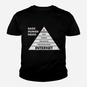 Basic Human Needs Internet Youth T-shirt | Crazezy CA