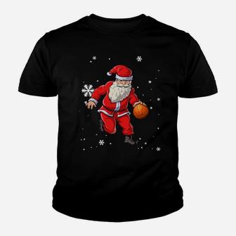 Basket Ball Santa Youth T-shirt - Monsterry