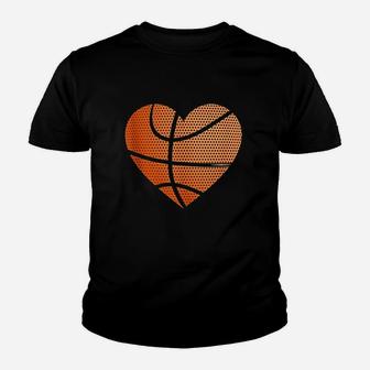 Basketball Ball Love Heart Mom Dad Sports Player Fun Gift Youth T-shirt | Crazezy CA