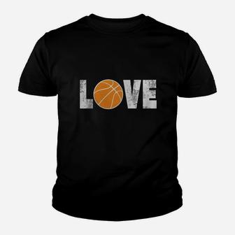 Basketball Love Distressed T-shirt Youth T-shirt - Thegiftio UK
