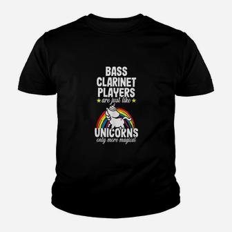 Bass Clarinet Player Unicorns Music Instrument Youth T-shirt | Crazezy CA