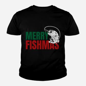 Bass Fish Apparel, Merry Fishmas Youth T-shirt | Crazezy AU