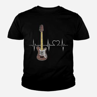 Bass Guitar Heartbeat Love Bassist Youth T-shirt | Crazezy CA