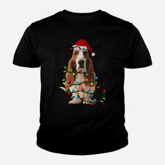 Basset Hound Christmas Funny Basset Hound Dog Lovers Gift Sweatshirt Youth T-shirt | Crazezy