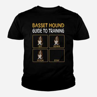 Basset Hound Guide To Training Dog Obedience Youth T-shirt | Crazezy AU