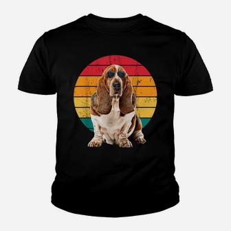 Basset Hound Men Women Retro Vintage Dog Lover Owner Dad Mom Youth T-shirt | Crazezy