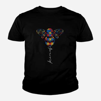 Be Kind Love Puzzle Piece Youth T-shirt | Crazezy