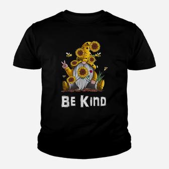 Be Kind |Sunflower | Inspirational | Cute Gnome Blessed Love Youth T-shirt | Crazezy AU