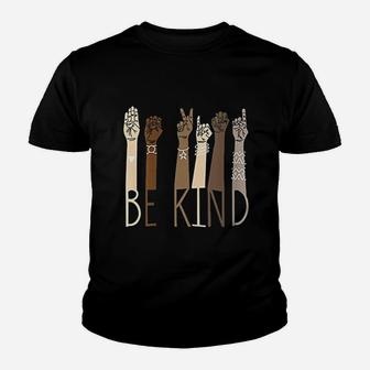 Be Kind Sign Language Hand Talking Youth T-shirt | Crazezy