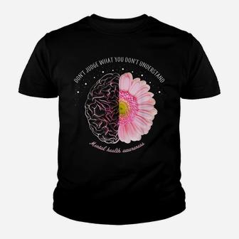Be Kind To Your Mind Mental Health Awareness Daisy Flower Youth T-shirt | Crazezy