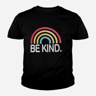 Be Kind Women Rainbow Graphic Youth T-shirt | Crazezy