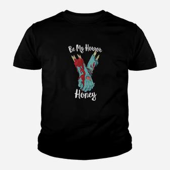 Be My Horror Honey Valentines For Zombies Youth T-shirt - Monsterry