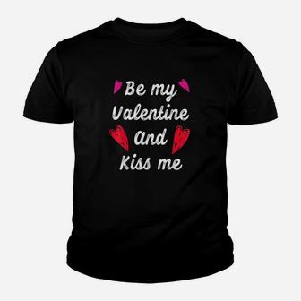 Be My Valentines Day February Valentine Love Hearts Youth T-shirt - Monsterry