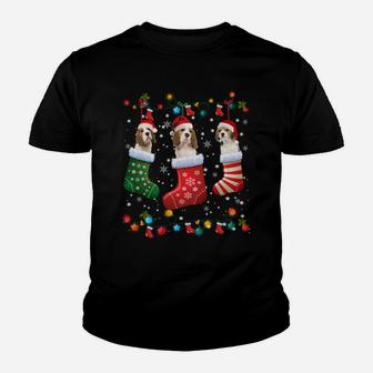 Beagle Christmas Socks Funny Xmas Pajama Dog Lover Youth T-shirt | Crazezy