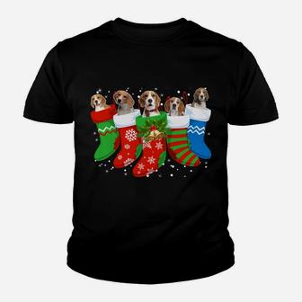 Beagle Christmas Sweatshirt Beagle Dog Cute Socks Xmas Gift Youth T-shirt | Crazezy
