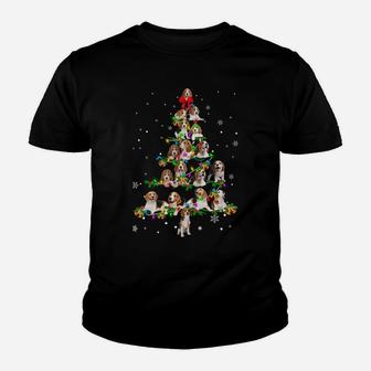 Beagle Christmas Tree X-Mas Gift Sweatshirt Youth T-shirt | Crazezy