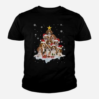 Beagle Dog Christmas Tree Dog Xmas Gift Dog Dad Mom Lover Youth T-shirt | Crazezy DE
