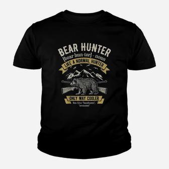 Bear Hunter Vintage Hunting Funny Hunters Definition Youth T-shirt | Crazezy