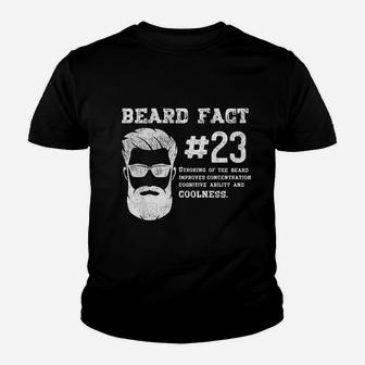 Beard Fact Youth T-shirt | Crazezy UK