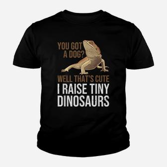 Bearded Dragon Gift Men Women Funny I Raise Tiny Dinosaurs Youth T-shirt | Crazezy