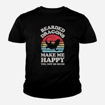 Bearded Dragons Make Me Happy You Not So Much Funny Vintage Youth T-shirt | Crazezy DE