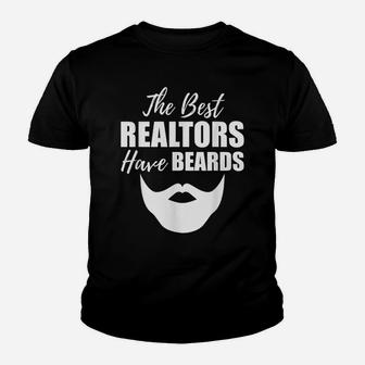 Bearded Realtor Funny Male Real Estate Agent Youth T-shirt | Crazezy DE